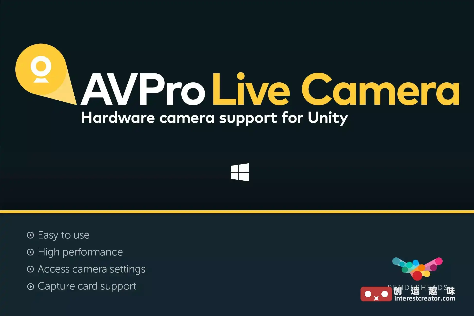 Unity 专用实时摄像机插件AVPro Live Camera Unity 专用实时摄像机插件 Avpro Live Camera