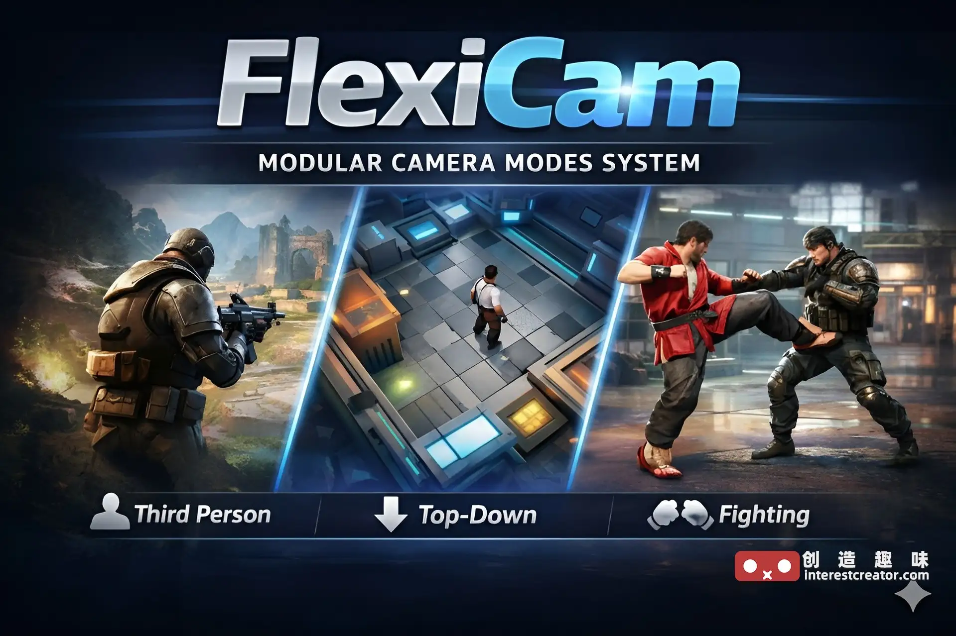 UE5 模块化摄像机系统FlexiCam Plugin UE5 模块化摄像机系统FlexiCam Plugin