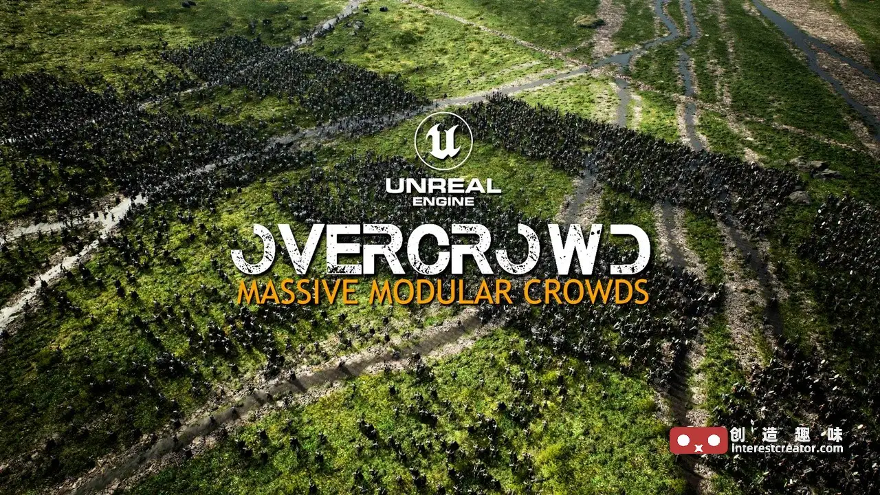 OverCrowd – Massive Crowd Simulation : 虚幻5高性能大规模人群模拟插件 1 Overcrowd – Massive Crowd Simulation 插件封面