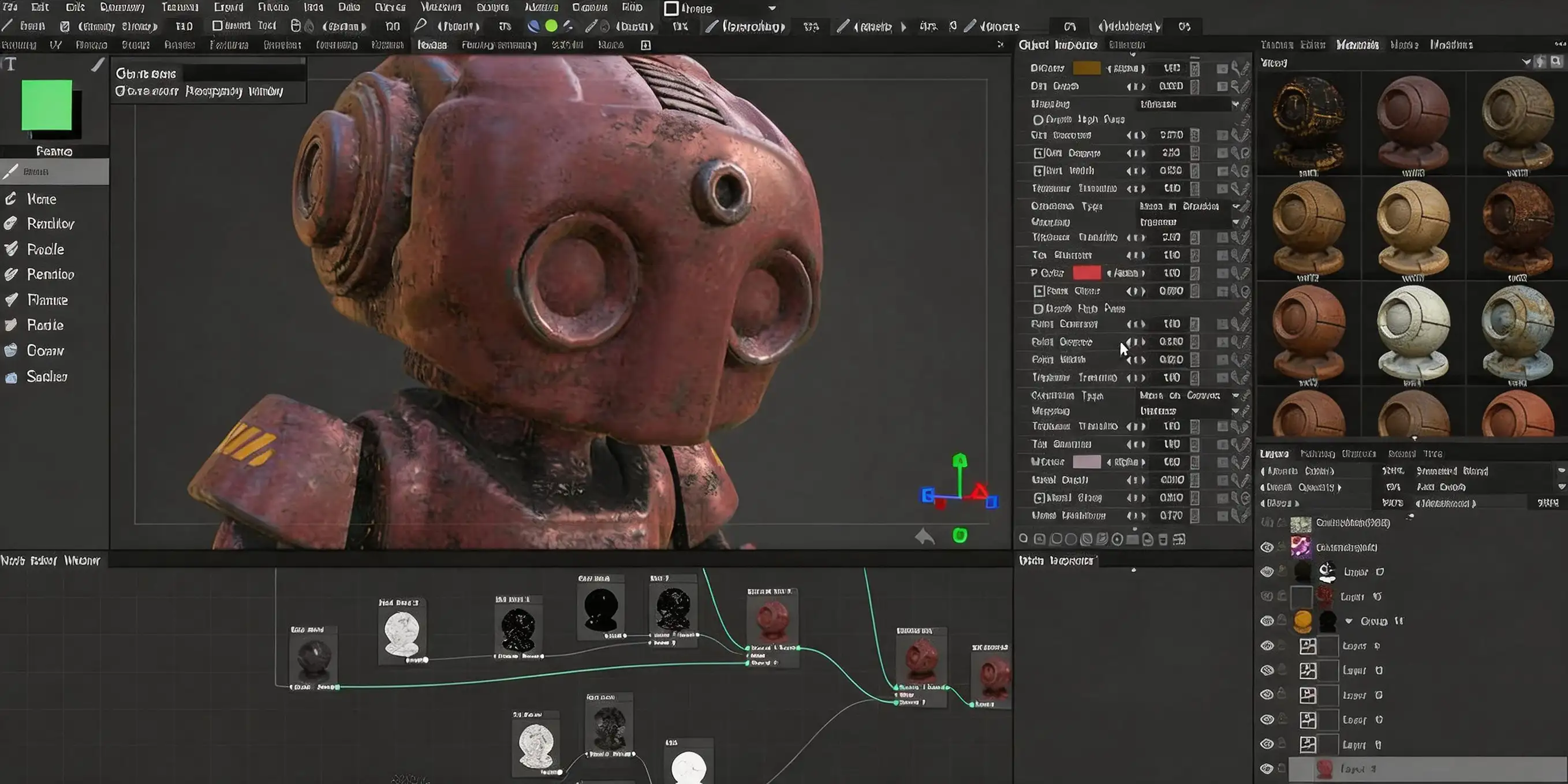 3DCoat 2026 GPU加速节点式纹理系统界面 3Dcoat 2026 Gpu加速节点式纹理系统界面