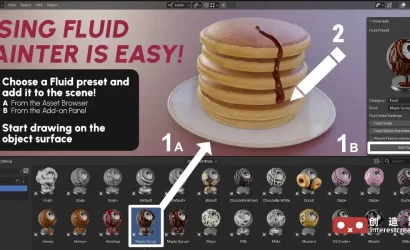 Fluid Painter v1.4.2 :Blender 流体绘制与几何节点插件 4 Fluid Painter 4