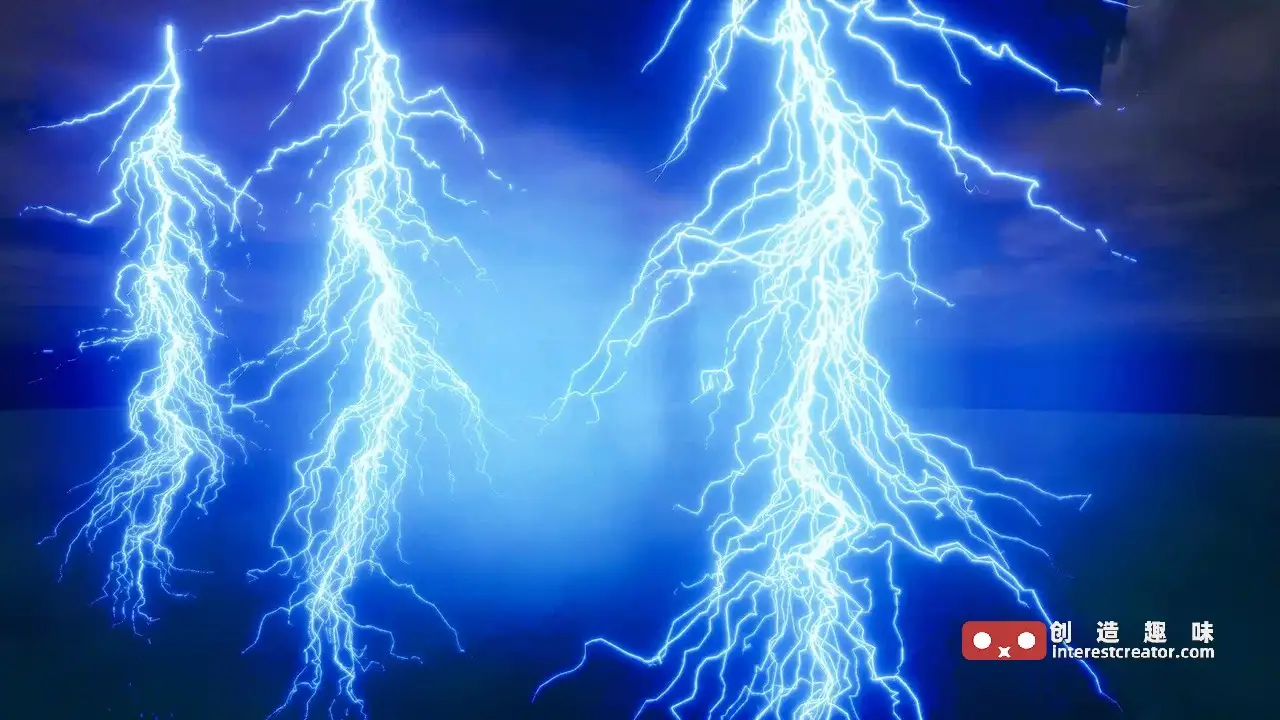 Lightning & Electric Effect Alembics Pack:虚幻引擎电影级三维闪电与电流特效包 1 Lightning Electric Effect Alembics 1