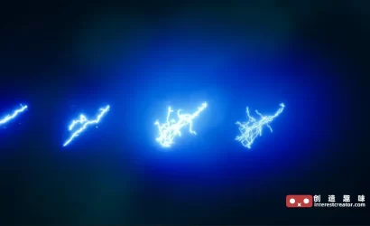Lightning & Electric Effect Alembics Pack:虚幻引擎电影级三维闪电与电流特效包 5 Lightning Electric Effect Alembics 12