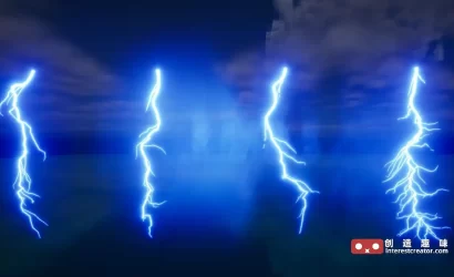Lightning & Electric Effect Alembics Pack:虚幻引擎电影级三维闪电与电流特效包 14 Lightning Electric Effect Alembics 3