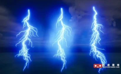 Lightning & Electric Effect Alembics Pack:虚幻引擎电影级三维闪电与电流特效包 13 Lightning Electric Effect Alembics 4