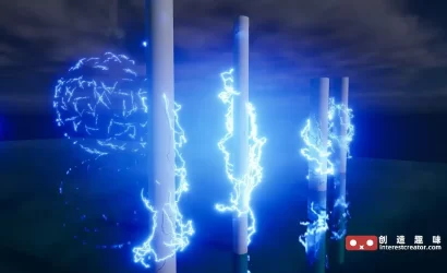 Lightning & Electric Effect Alembics Pack:虚幻引擎电影级三维闪电与电流特效包 8 Lightning Electric Effect Alembics 9