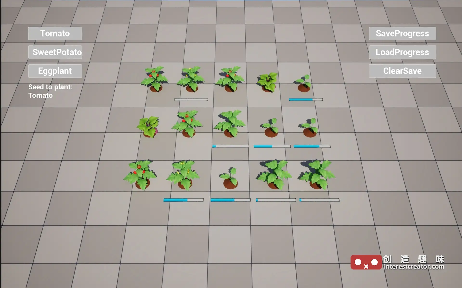 Planting system :虚幻引擎模块化种植与动态植物生长系统插件 1 Planting System 3