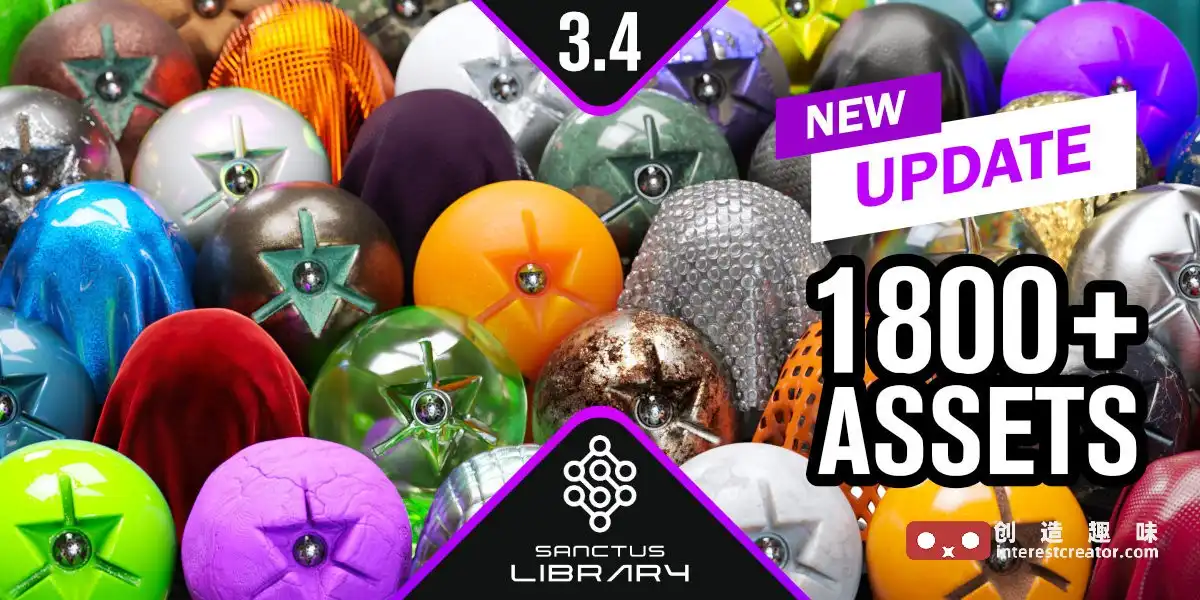 Sanctus Library v3.4.16 :Blender 程序化材质与资产库 1 Sanctus Library Procedural Materials 1