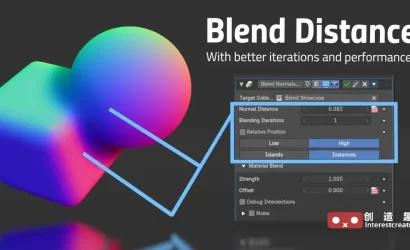 Smart Mesh Blend 2 :Blender 几何节点法线与材质混合资产 5 Smart Mesh Blend 2 3