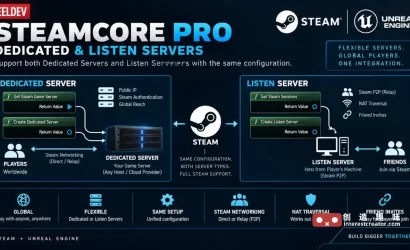 Steam Core PRO v1.0.6.6 :虚幻引擎 Steamworks 集成插件 2 Steam Integration For Unreal Engine 4