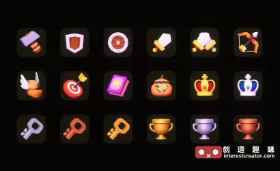 3D Icons - Game Basic1:Unity 低多边形 RPG 游戏图标资源包 15 3D Icons Game Basic1 10