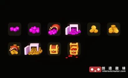 3D Icons - Game Basic1:Unity 低多边形 RPG 游戏图标资源包 9 3D Icons Game Basic1 16