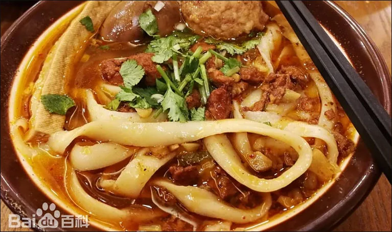 刀削面最终成品渲染 最终渲染的刀削面成品俯视图