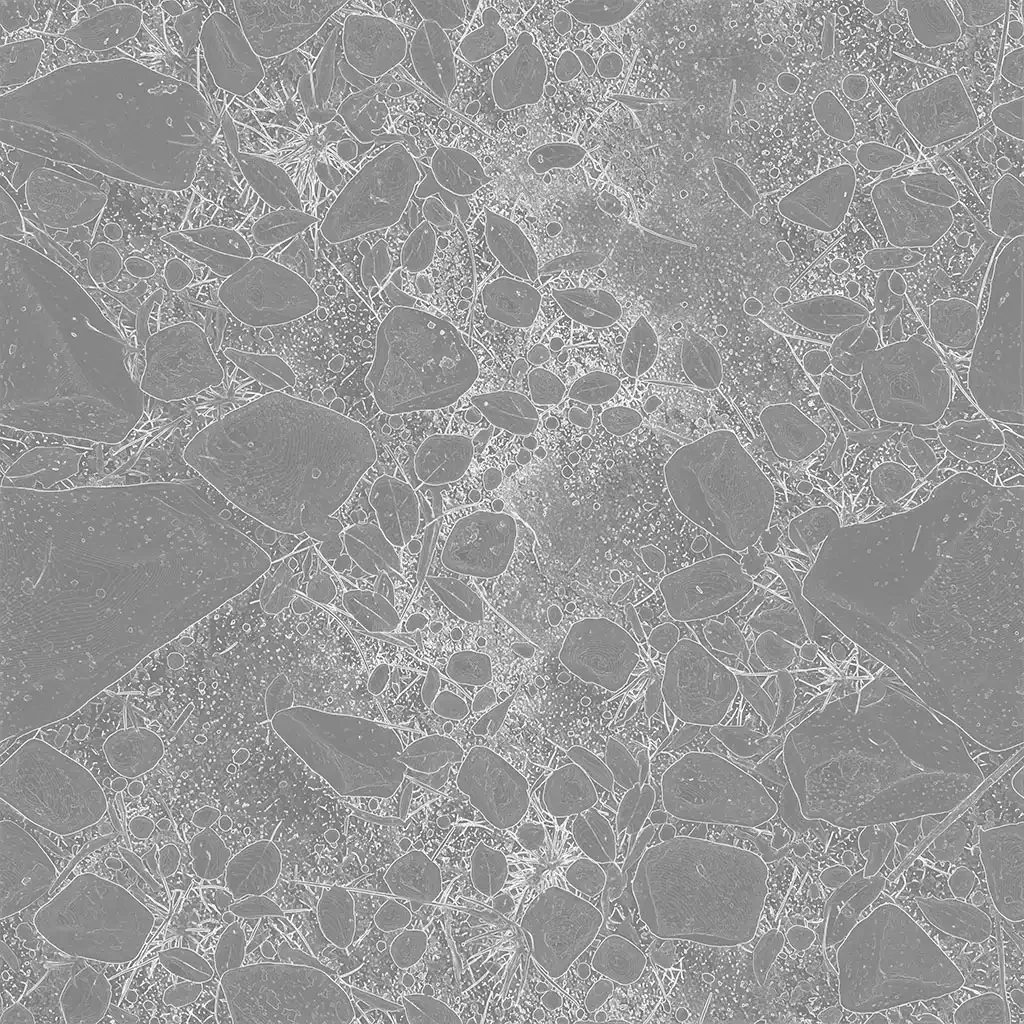 image-to-pbr 提取的粗糙度贴图 鹅卵石地面的粗糙度(Roughness)灰度贴图